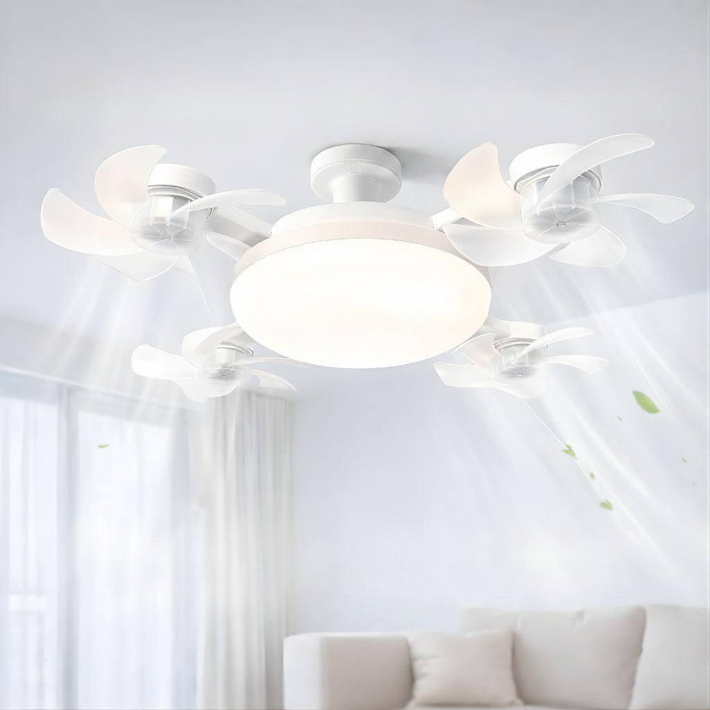 Ventilatore LED da soffitto con 4 pale — Aria fresca e luce perfetta