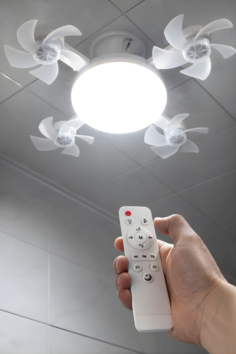 Ventilatore installato con telecomando